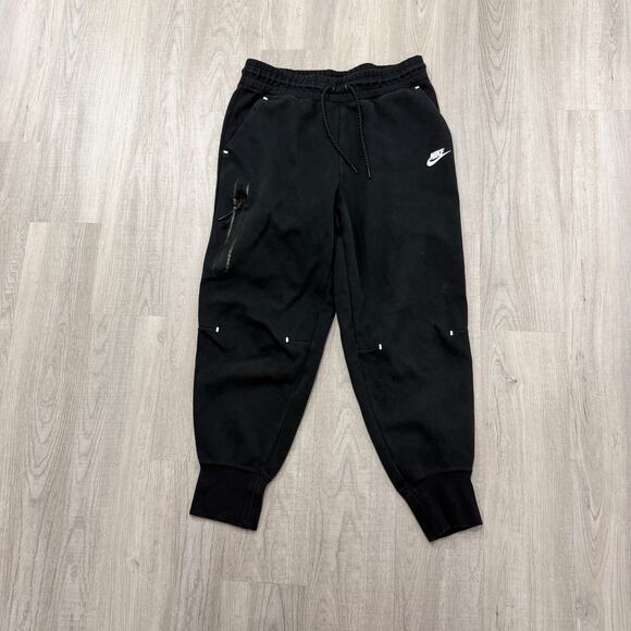 Nike Tech Fleece High Rise Sweatpants Women's Large Black Joggers DV6736-010 - Picture 1 of 12